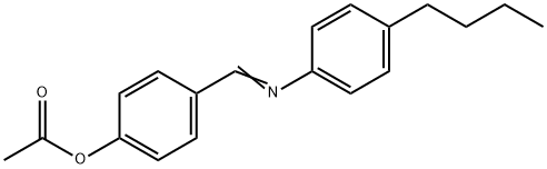 P-ACETOXYBENZYLIDENE P-BUTYLANILINE Structure