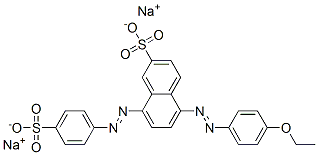 disodium 5-[(4-ethoxyphenyl)azo]-8-[(4-sulphonatophenyl)azo]naphthalene-2-sulphonate Structure