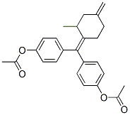 4-[(4-Acetoxyphenyl)(2-methyl-4-methylenecyclohexylidene)methyl]phenol acetate Structure