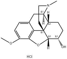 (5alpha,6alpha)-4,5-epoxy-3-methoxy-17-methylmorphinan-6-ol hydrochloride Structure