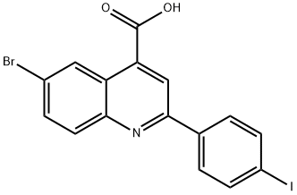 6-BROMO-2-(4-IODO-PHENYL)-QUINOLINE-4-CARBOXYLIC ACID Structure