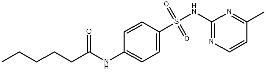 N-(4-{[(4-methyl-2-pyrimidinyl)amino]sulfonyl}phenyl)hexanamide 구조식 이미지