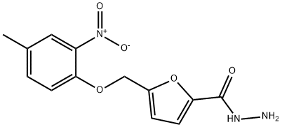 5-[(4-METHYL-2-NITROPHENOXY)METHYL]-2-FUROHYDRAZIDE Structure