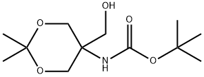 tert-Butyl [5-(hydroxymethyl)-2,2-dimethyl-1,3-dioxan-5-yl]carbamate 구조식 이미지