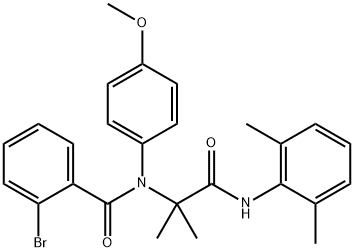 Benzamide, 2-bromo-N-[2-[(2,6-dimethylphenyl)amino]-1,1-dimethyl-2-oxoethyl]-N-(4-methoxyphenyl)- (9CI) 구조식 이미지