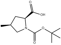 (2S,4S)-N-Boc-4-메틸피롤리딘-2-카르복실산 구조식 이미지