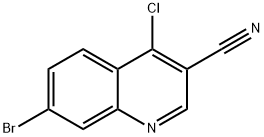 7-BROMO-4-CHLORO-QUINOLINE-3-CARBONITRILE
 Structure