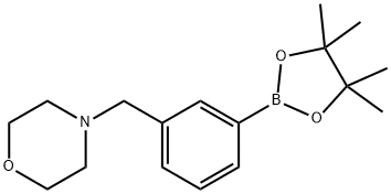 4-[3-(4,4,5,5-TETRAMETHYL-1,3,2-DIOXABOROLAN-2-YL)BENZYL]MORPHOLINE 구조식 이미지