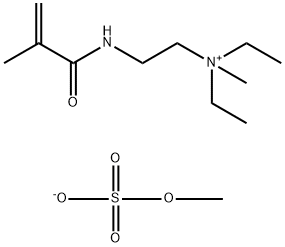 디에틸메틸[2-[(2-메틸-1-옥소알릴)아미노]에틸]암모늄메틸황산염 구조식 이미지