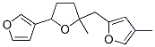 2,3,4,5-Tetrahydro-5-methyl-5-[(4-methyl-2-furanyl)methyl]-2,3'-bifuran 구조식 이미지