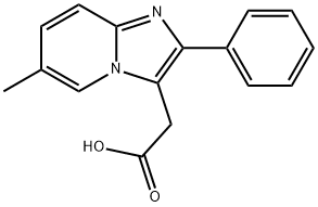 (6-METHYL-2-PHENYL-IMIDAZO[1,2-A]PYRIDIN-3-YL)-아세트산 구조식 이미지