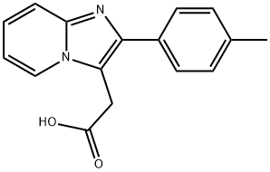 (2-P-TOLYL-IMIDAZO[1,2-A]PYRIDIN-3-YL)-아세트산 구조식 이미지