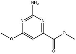 4-Pyrimidinecarboxylicacid,2-amino-6-methoxy-,methylester(9CI) Structure