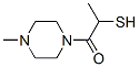 Piperazine, 1-(2-mercapto-1-oxopropyl)-4-methyl- (9CI) Structure