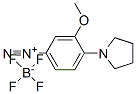 3-methoxy-4-(pyrrolidin-1-yl)benzenediazonium tetrafluoroborate     Structure