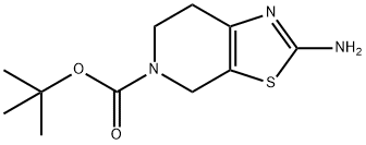 TERT-BUTYL 2-AMINO-6,7-DIHYDROTHIAZOLO[5,4-C]PYRIDINE-5(4H)-CARBOXYLATE 구조식 이미지