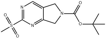 tert-butyl 2-(methylsulfonyl)-5H-pyrrolo[3,4-d]pyrimidine-6(7H)-carboxylate 구조식 이미지