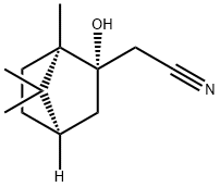 Bicyclo[2.2.1]heptane-2-acetonitrile, 2-hydroxy-1,7,7-trimethyl-, (1R,2S,4R)- (9CI) 구조식 이미지