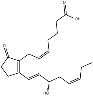 9-OXO-15S-HYDROXY-PROSTA-5Z,8(12),13E,17Z-TETRAEN-1-OIC ACID Structure