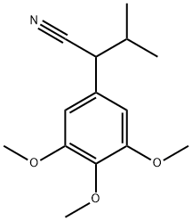 3,4,5-trimethoxy-alpha-(1-methylethyl)phenylacetonitrile Structure