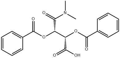 (-)-O,O'-DIBENZOYL-L-TARTARIC ACID MONO(DIMETHYLAMIDE) Structure