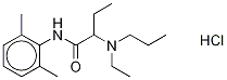 (±)-N-(2,6-dimethylphenyl)-2-(ethylpropylamino)butyramide monohydrochloride 구조식 이미지