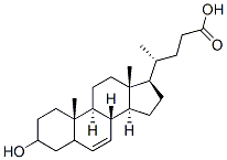 3-hydroxy-6-cholen-24-oic acid Structure