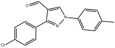 3-(4-CHLOROPHENYL)-1-P-TOLYL-1H-PYRAZOLE-4-CARBALDEHYDE 구조식 이미지