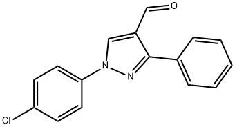 1-(4-CHLOROPHENYL)-3-PHENYL-1H-PYRAZOLE-4-CARBALDEHYDE 구조식 이미지