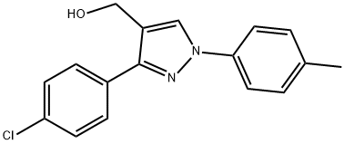 (3-(4-CHLOROPHENYL)-1-P-TOLYL-1H-PYRAZOL-4-YL)METHANOL Structure