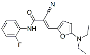 2-Propenamide,  2-cyano-3-[5-(diethylamino)-2-furanyl]-N-(2-fluorophenyl)- Structure