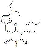 4,6(1H,5H)-Pyrimidinedione,  5-[[5-(diethylamino)-2-furanyl]methylene]dihydro-1-(4-methylphenyl)-2-thioxo- Structure