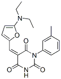 2,4,6(1H,3H,5H)-Pyrimidinetrione,  5-[[5-(diethylamino)-2-furanyl]methylene]-1-(3-methylphenyl)- 구조식 이미지