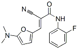 2-Propenamide,  2-cyano-3-[5-(dimethylamino)-2-furanyl]-N-(2-fluorophenyl)- Structure