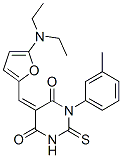 4,6(1H,5H)-Pyrimidinedione,  5-[[5-(diethylamino)-2-furanyl]methylene]dihydro-1-(3-methylphenyl)-2-thioxo- Structure