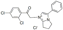 5H-Pyrrolo[1,2-a]imidazolium,  1-[2-(2,4-dichlorophenyl)-2-oxoethyl]-6,7-dihydro-3-phenyl-,  chloride  (9CI) Structure