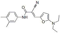 2-Propenamide,  2-cyano-3-[5-(diethylamino)-2-furanyl]-N-(3,4-dimethylphenyl)- Structure