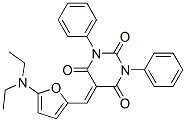 2,4,6(1H,3H,5H)-Pyrimidinetrione,  5-[[5-(diethylamino)-2-furanyl]methylene]-1,3-diphenyl- Structure