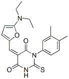 4,6(1H,5H)-Pyrimidinedione,  5-[[5-(diethylamino)-2-furanyl]methylene]-1-(3,4-dimethylphenyl)dihydro-2-thioxo- Structure