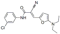 2-Propenamide,  N-(3-chlorophenyl)-2-cyano-3-[5-(diethylamino)-2-furanyl]- Structure