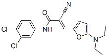 2-Propenamide,  2-cyano-N-(3,4-dichlorophenyl)-3-[5-(diethylamino)-2-furanyl]- Structure