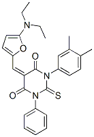 4,6(1H,5H)-Pyrimidinedione,  5-[[5-(diethylamino)-2-furanyl]methylene]-1-(3,4-dimethylphenyl)dihydro-3-phenyl-2-thioxo- Structure