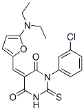 4,6(1H,5H)-Pyrimidinedione,  1-(3-chlorophenyl)-5-[[5-(diethylamino)-2-furanyl]methylene]dihydro-2-thioxo- Structure