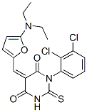 4,6(1H,5H)-Pyrimidinedione,  1-(2,3-dichlorophenyl)-5-[[5-(diethylamino)-2-furanyl]methylene]dihydro-2-thioxo- Structure