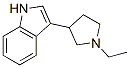 3-(1-에틸-3-피롤리디닐)-1H-인돌 구조식 이미지