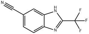 1H-BENZIMIDAZOLE-5-CARBONITRILE, 2-(TRIFLUOROMETHYL)- Structure