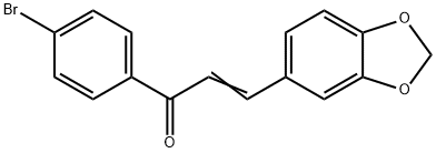 (E)-3-benzo[1,3]dioxol-5-yl-1-(4-bromophenyl)prop-2-en-1-one Structure