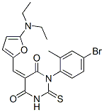 4,6(1H,5H)-Pyrimidinedione,  1-(4-bromo-2-methylphenyl)-5-[[5-(diethylamino)-2-furanyl]methylene]dihydro-2-thioxo- 구조식 이미지