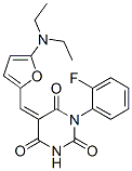 2,4,6(1H,3H,5H)-Pyrimidinetrione,  5-[[5-(diethylamino)-2-furanyl]methylene]-1-(2-fluorophenyl)- 구조식 이미지