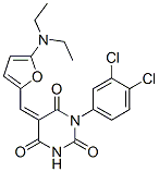 2,4,6(1H,3H,5H)-Pyrimidinetrione,  1-(3,4-dichlorophenyl)-5-[[5-(diethylamino)-2-furanyl]methylene]- 구조식 이미지